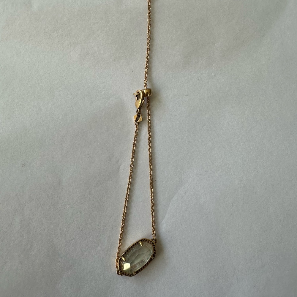 Kendra Scott Elaina Slide Bracelet Vintage Gold and Iridescent Abalone